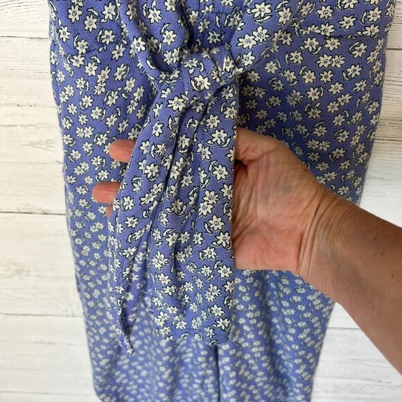 Abercrombie & Fitch Jumpsuit Womens SZ XXS Blue & White Floral Ditsy Cottagecore - Picture 6 of 16